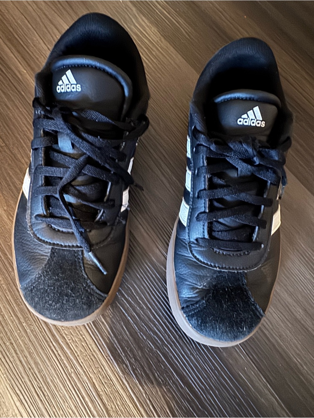 Adidas Black and White Youth Sneakers